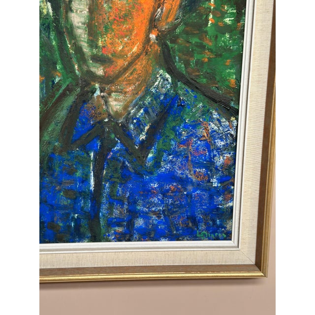 Leonard Digris, Portrait, 1960s, Oil Painting on Panel, Framed For Sale - Image 13 of 18