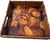 Brown Vintage Mid Century Modern Penshell Rattan Woven Serving Bar Tray Palecek Boho For Sale - Image 8 of 11