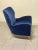 Vintage Lounge Chair in Blue Velvet, 1950s For Sale - Image 16 of 18