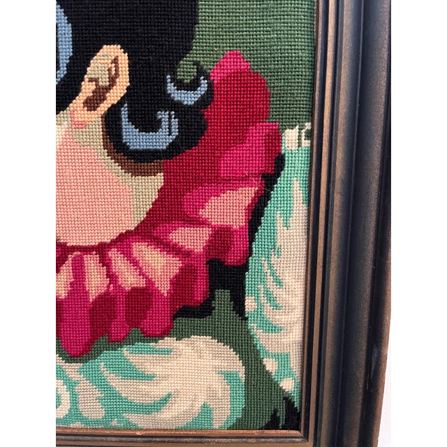 Mid 20th Century French Jester or Clown Needlepoint Paris For Sale - Image 5 of 9