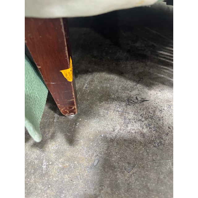 Mint Vintage Upholstered Slipper Shell Chair For Sale - Image 8 of 9