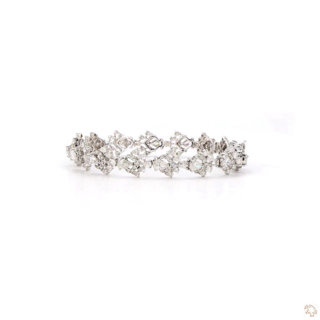6.35 Carat Round Brilliant Cut Diamond Gold Bracelet For Sale - Image 4 of 9