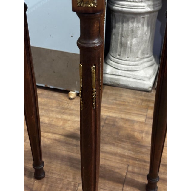 Antique French Side Table with Marble Top and Ormolu Mounts For Sale - Image 6 of 11