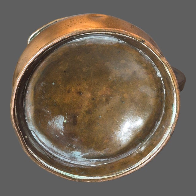 Antique Victorian English Tavern Copper Measuring Harvest Jug Marked Quart For Sale - Image 11 of 13