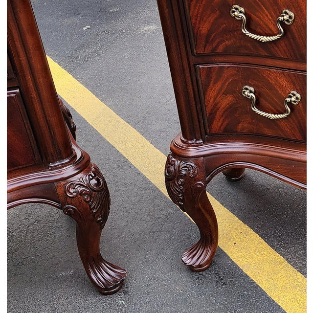 Fine Pair Thomasville Furniture Kent Park Collection Granite Top 2