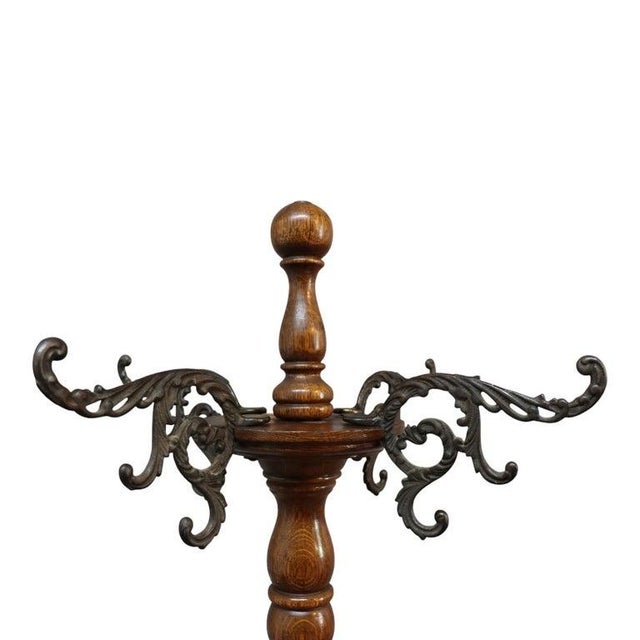 Rj Horner Attr Oak & Brass Hoof Foot Coat Rack C1920 For Sale - Image 4 of 11