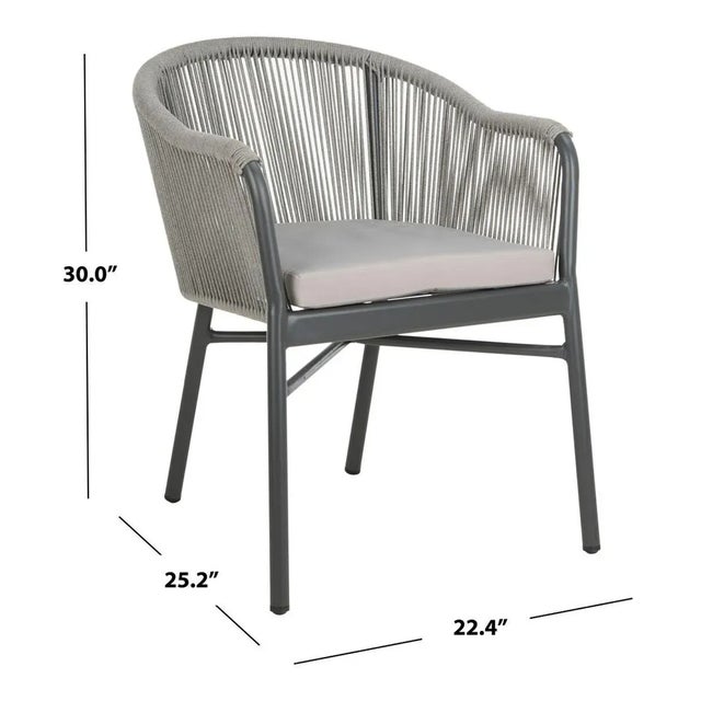 Nicolo Rope Chair, Set of 2 - Gray For Sale In Philadelphia - Image 6 of 12