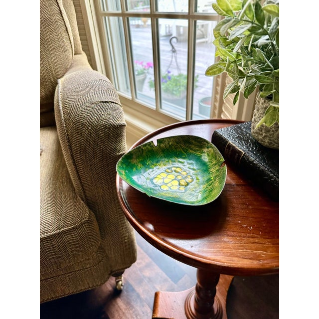 1960s Mid-Century Modern Enameled Brass Ashtray For Sale In Milwaukee - Image 6 of 8