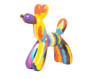 Interior Illusions Plus Graffiti Resin Dog Sculpture - 12" Tall