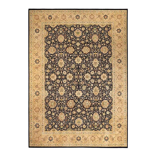 Mogul, One-of-a-Kind Hand-Knotted Area Rug in Black, 10' 2" x 14' 4" For Sale