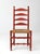 Vintage Red Ladder Back Rush Seat Chair For Sale - Image 4 of 18