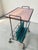 Black Side Table with Magazine Rack on Casters in Metal and Veneer, 1960s For Sale - Image 8 of 11