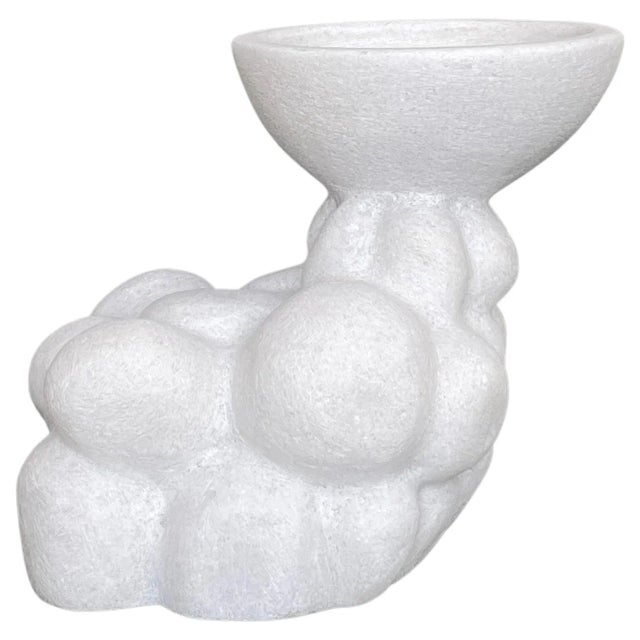 Round Hand Carved Marble Vessel by Tom Von Kaenel For Sale - Image 6 of 6