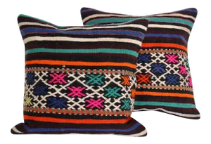 Turkish Kilim Pillows - A Pair