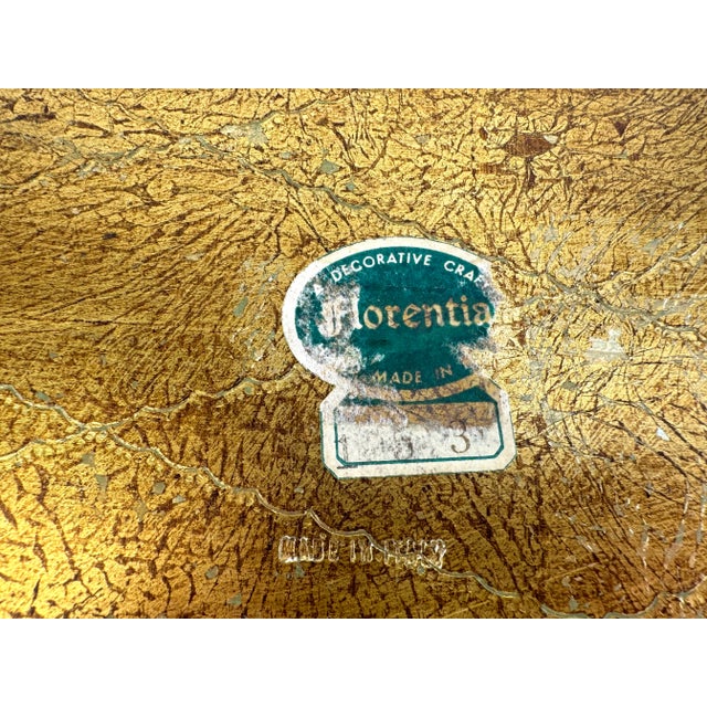 Vintage Florentia Italian Gilt & White Decorative Tray For Sale - Image 12 of 12
