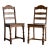 Antique Ladderback Scalloped Dining Chairs, Pair For Sale