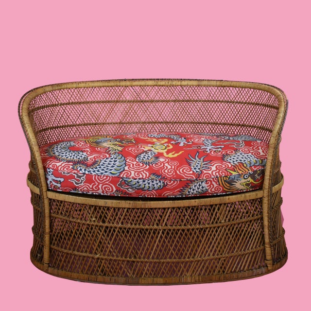Buri Rattan Vintage Settee For Sale In West Palm - Image 6 of 6