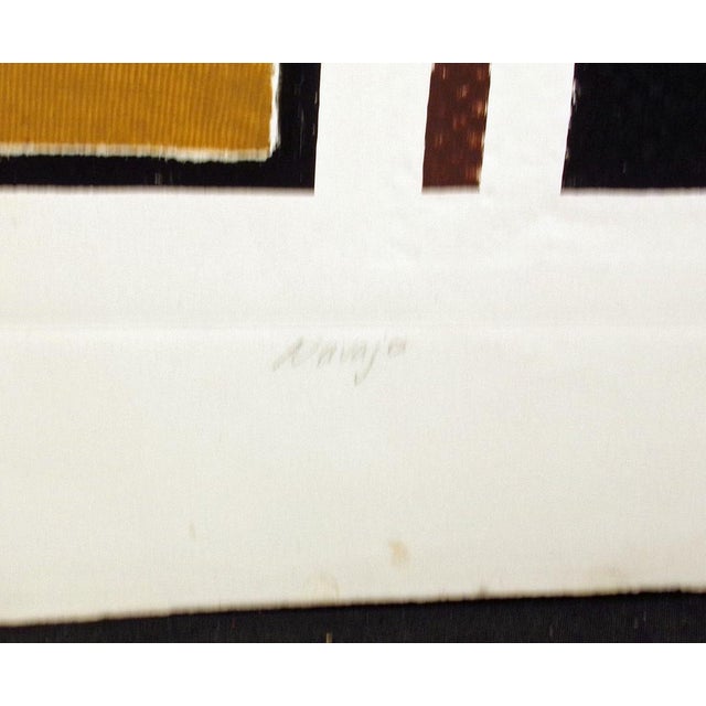 Rustic 1980s Martha Slaymaker "Navajo" Signed Numbered Collagraph Southwestern Art For Sale - Image 3 of 6