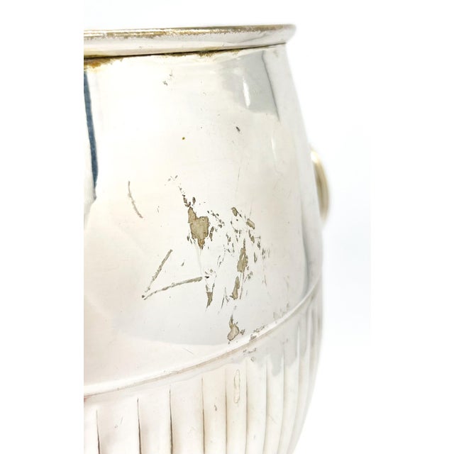 Metal Antique French Silver-Plate Champagne Bucket / Wine Cooler, C. 1900 – Neoclassical / French Traditional For Sale - Image 7 of 12