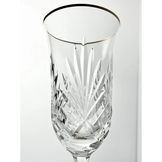 Contemporary 1990s Rogaska “Richmond” Single Gold Rim Crystal Iced Tea Glass For Sale - Image 3 of 6