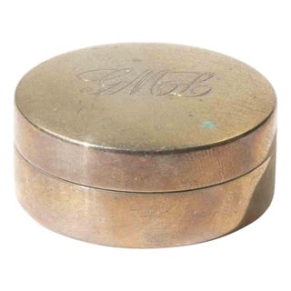 Italia Silver Round Box by C. Giardetti Firenze, 1960s For Sale