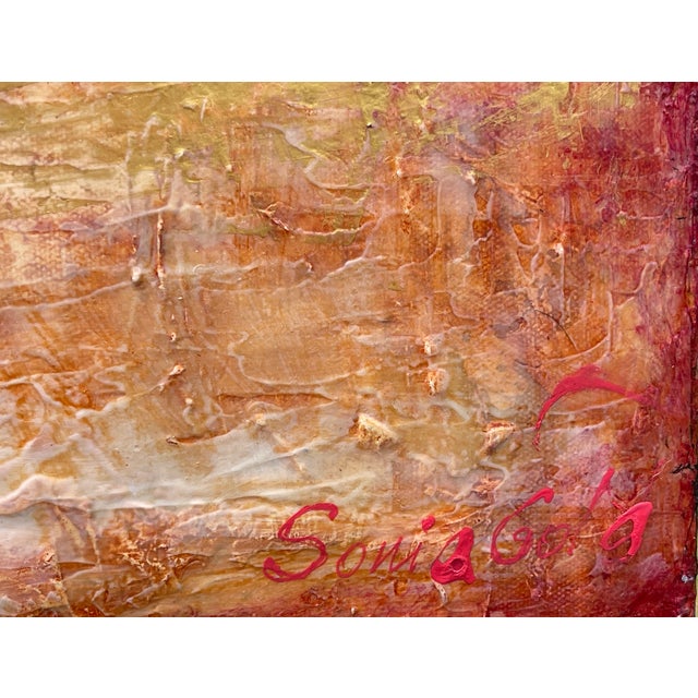 "Burst of Joy" Original Modern Abstract Colorful Mixed Media Painting by Artist Sonia Gold For Sale - Image 9 of 13