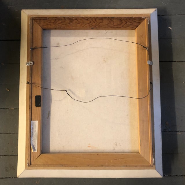 Vintage Modernist Abstract Still Life Painting Vintage Frame 1970’s For Sale - Image 4 of 5