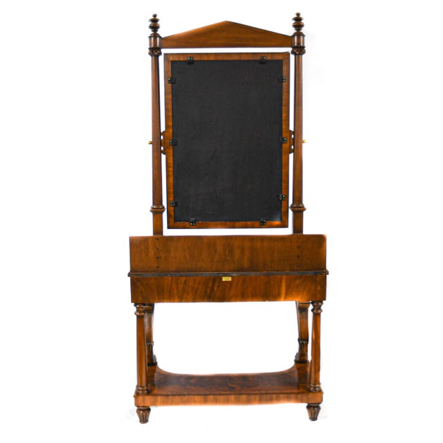 Wood Maitland-Smith Empire Vanity Dressing Table With Mirror For Sale - Image 7 of 12