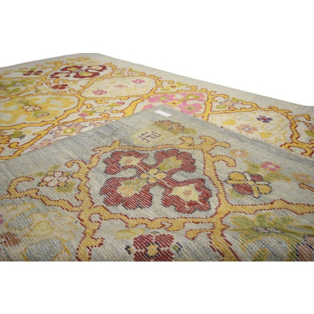 2010s Colorful Vintage Turkish Oushak Rug, 5'9 X 8'5 For Sale - Image 5 of 6