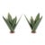 Pair of Hand-Painted Metal Agave Sculptures For Sale