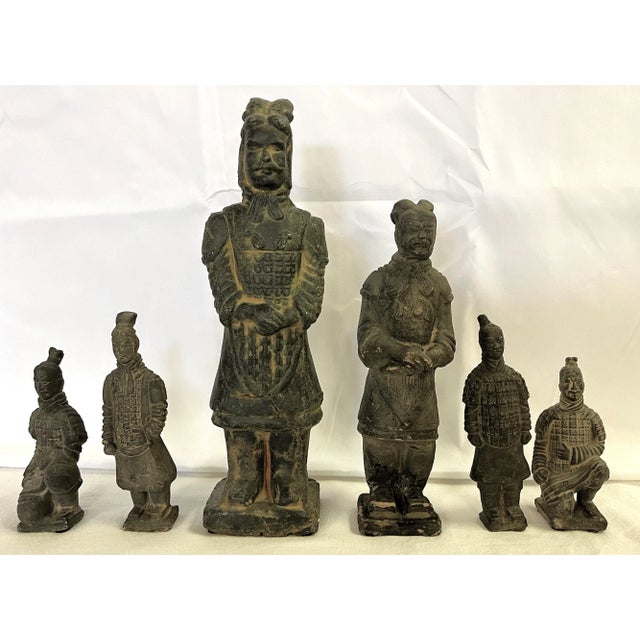 Asian 1960s Chinese Imperial Terracotta Soldier Figurines - Set of 6 For Sale - Image 3 of 13