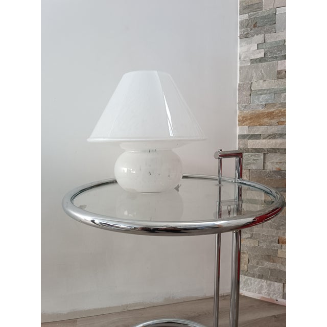 White Model 6282 Mushroom Lamp from Glashütte Limburg, 1970s For Sale - Image 8 of 11