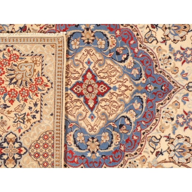 Traditional Pasargad DC Fine Hand Knotted Vintage Nain Rug For Sale - Image 3 of 7