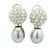 18k White Gold Diamond & Grey South Sea Pearl Drop Earrings, A Pair For Sale - Image 9 of 9