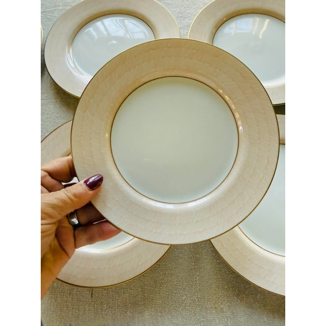 Fitz and Floyd 1990s Fitz and Floyd Adobe Peach 7” Plates - Set of 8 For Sale - Image 4 of 8