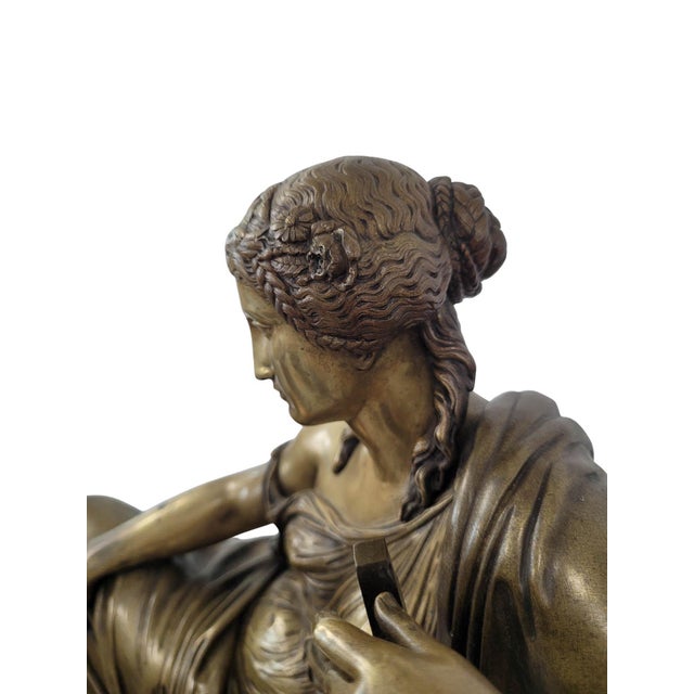 Metal 19th Century French Empire Clock, Japy Frères Et Cie Movement For Sale - Image 7 of 18