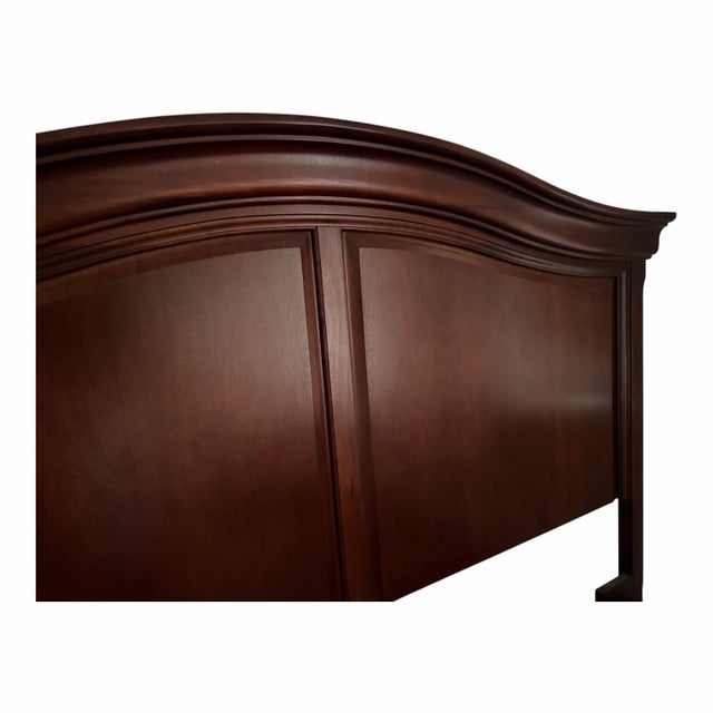 English Thomasville Impressions Martinique Collection Queen Headboard in Cherry Wood For Sale - Image 3 of 8