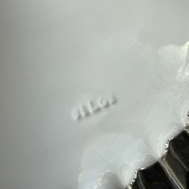 French White Opaline Glass “Frill” Pendant Light, 1930s For Sale - Image 4 of 8