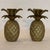 Vintage Pair Hollywood Regency Brass Pineapple Candlestick Holders With Floral Etching For Sale - Image 10 of 11