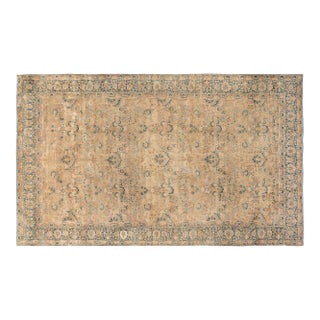 1900s Persian Kirman Cream, Beige and Blue Handwoven Wool Rug For Sale