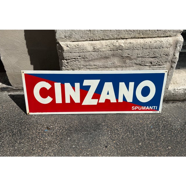 Vintage Cinzano Sign, 1960s For Sale - Image 4 of 7
