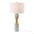 Gray & Gold Geometric Table Lamp For Sale - Image 9 of 11