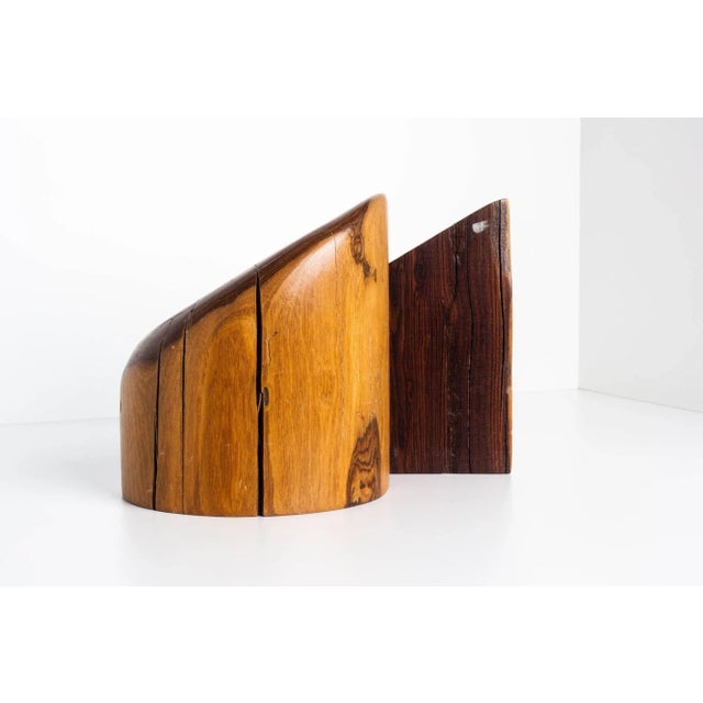 1970s Don Shoemaker Hand-Carved Cocobolo Bookends - a Pair For Sale In Chicago - Image 6 of 12