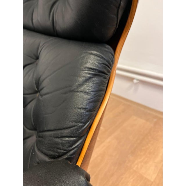 1960s Rosewood and Bent Plywood Lounge Chair and Ottoman, 1960s, Set of 2 For Sale - Image 5 of 17
