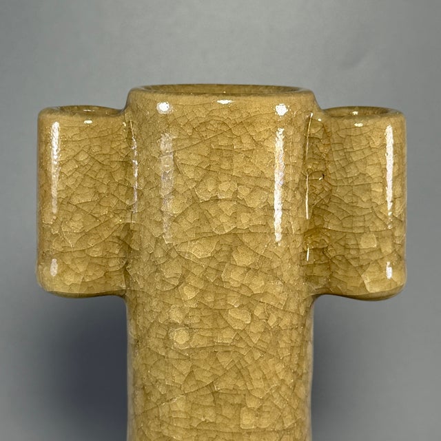 Chinese Antique Chinese Crackle‑Glaze Arrow Vase For Sale - Image 3 of 7