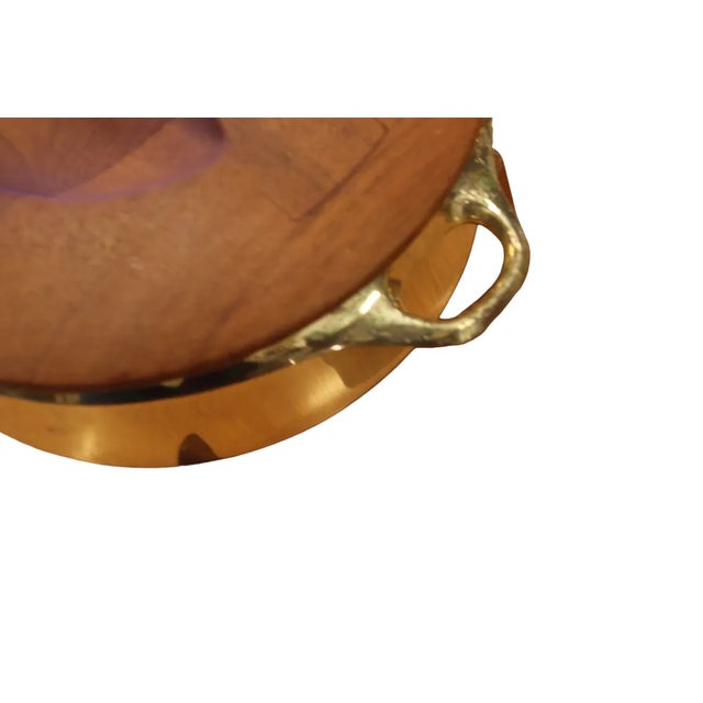 Wood Brass Model 1310ch Pot with Lid and Teak Stand by Jens Quistgaard for Dansk Design, 1950s, Set of 3 For Sale - Image 7 of 9