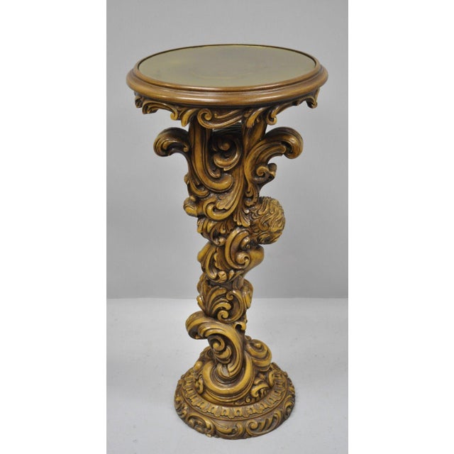 Vintage Mid Century French Rococo Style Cherub Angel Side Tables A