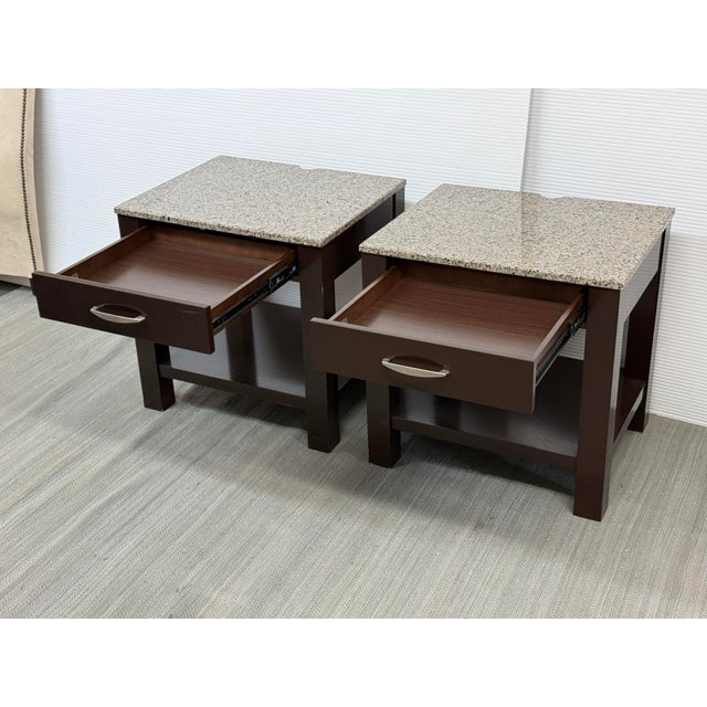 Bermanfalk Bespoke Nightstands, Pair For Sale - Image 4 of 12