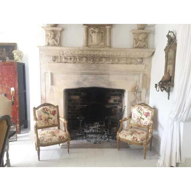 19th Century French Armchairs in Giltwood, Set of 2 For Sale - Image 3 of 5
