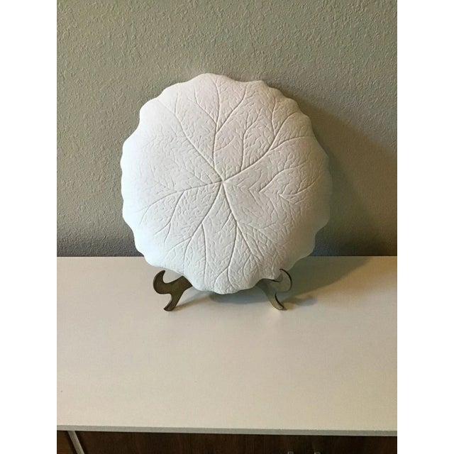 Large Fine Bone China Leaf Platter For Sale - Image 9 of 11